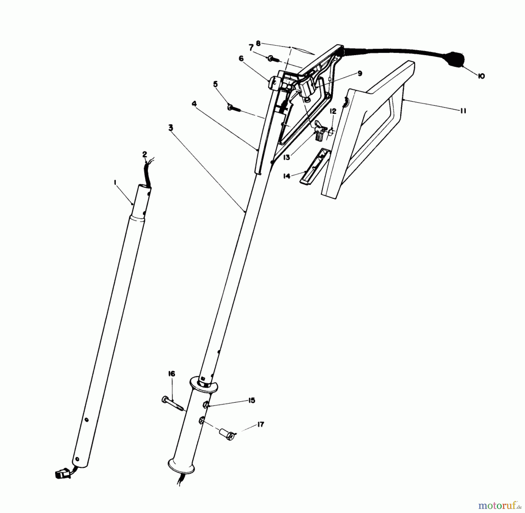  Toro Neu Snow Blowers/Snow Throwers Seite 1 38305 - Toro Power Shovel Snowthrower, 1985 (5000001-5999999) HANDLE ASSEMBLY