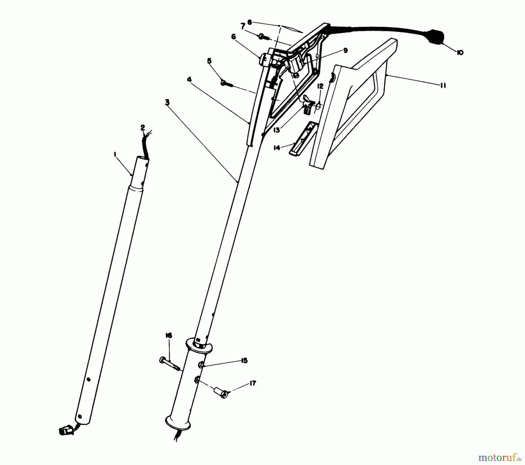 Toro Neu Snow Blowers/Snow Throwers Seite 1 38305C - Toro Power Shovel Snowthrower, 1987 (7000001-7999999) HANDLE ASSEMBLY
