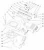 Toro 38413 (2450) - CCR 2450 Snowthrower, 2000 (000000001-000999999) Ersatzteile UPPER SHROUD AND CONTROL PANEL ASSEMBLY