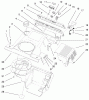 Toro 38422 (2500) - CCR 2500 Snowthrower, 1999 (9900001-9999999) Ersatzteile SHROUD ASSEMBLY