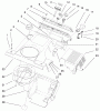 Toro 38432 (3000) - CCR 3000 Snowthrower, 1999 (9900001-9999999) Ersatzteile SHROUD ASSEMBLY