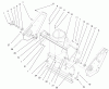 Toro 38445 (3650) - CCR 3650 Snowthrower, 2000 (200012328-200999999) Ersatzteile HOUSINGAND SIDE PLATE ASSEMBLY