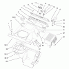 Toro 38445 (3650) - CCR 3650 Snowthrower, 2001 (210000001-210999999) Ersatzteile UPPER SHROUD AND CONTROL PANEL ASSEMBLY