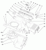 Toro 38442 (3650) - CCR 3650 Snowthrower, 2000 (200000001-200999999) Ersatzteile UPPER SHROUD AND CONTROL PANEL ASSEMBLY