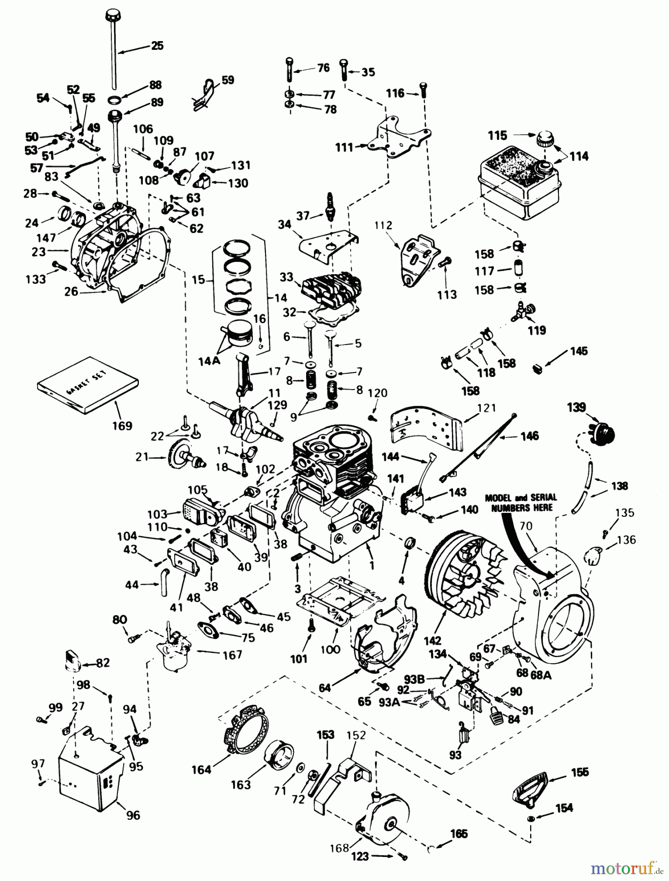  Toro Neu Snow Blowers/Snow Throwers Seite 1 38513 (624) - Toro 624 Power Shift Snowthrower, 1988 (8000001-8999999) ENGINE TECUMSEH MODEL NO. H60-75504V