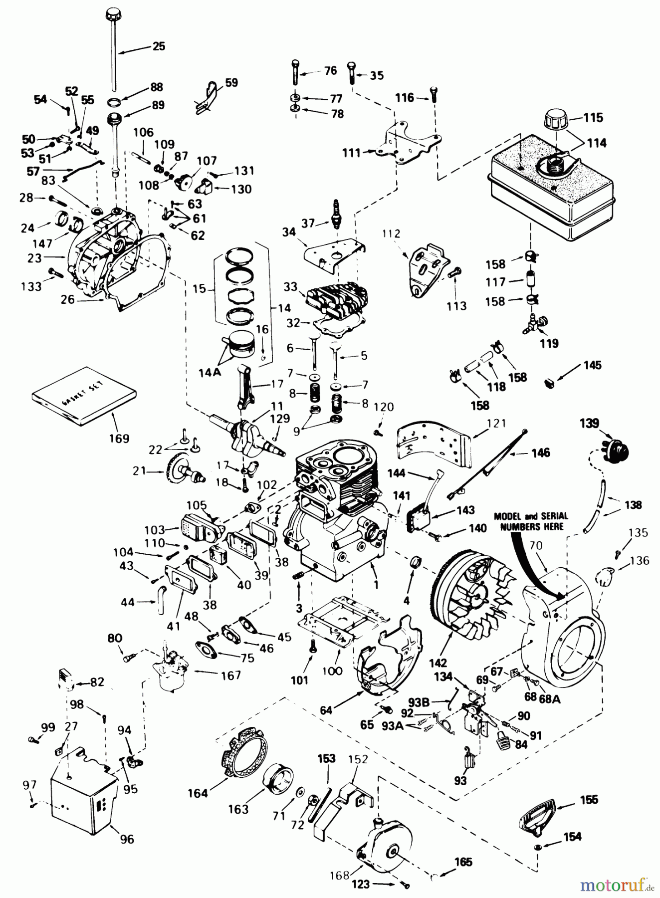  Toro Neu Snow Blowers/Snow Throwers Seite 1 38513 (624) - Toro 624 Power Shift Snowthrower, 1989 (9000001-9999999) ENGINE TECUMSEH MODEL NO. H60-75504W