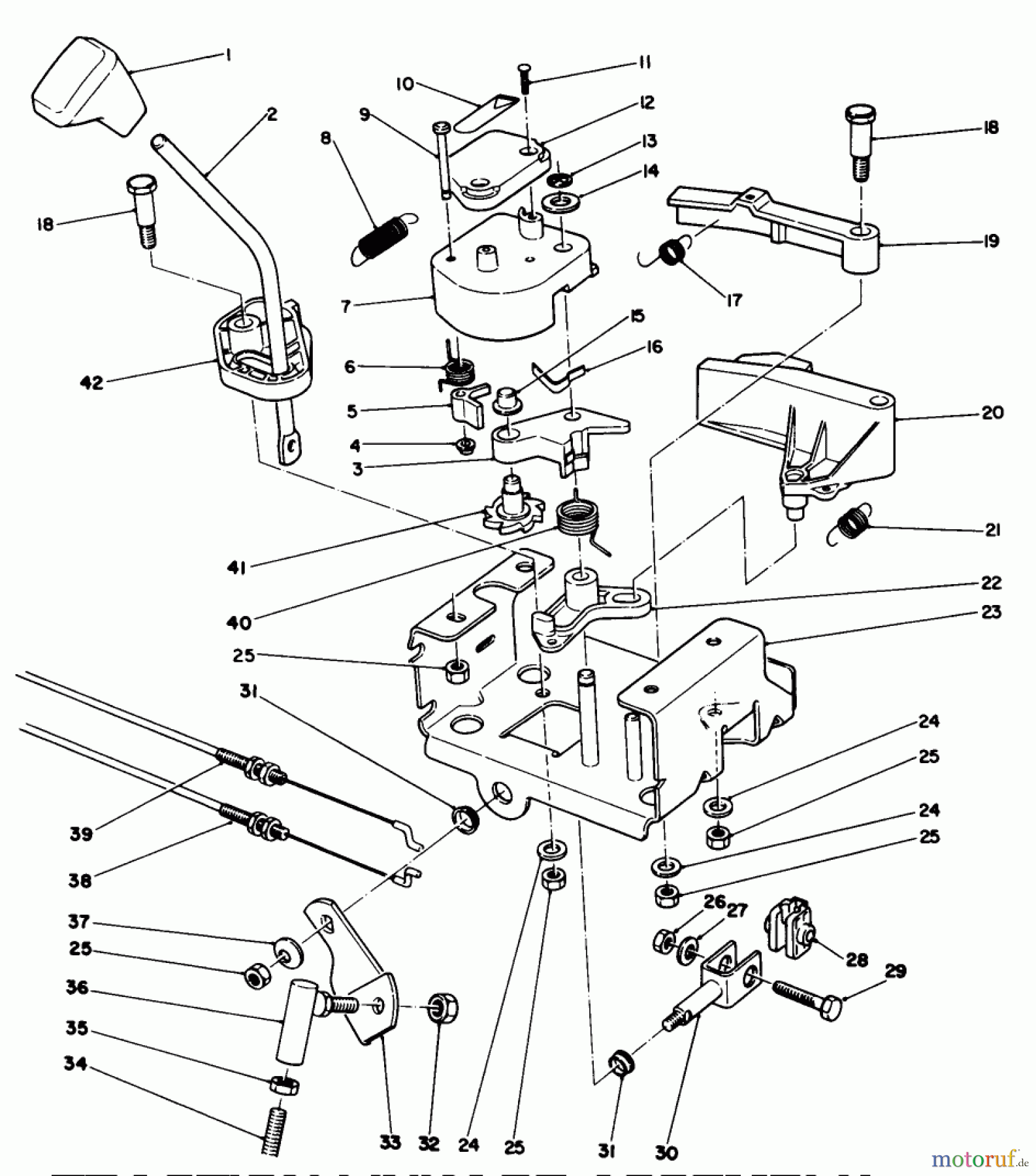  Toro Neu Snow Blowers/Snow Throwers Seite 1 38540 (824) - Toro 824 Power Shift Snowthrower, 1989 (9000001-9999999) TRACTION LINKAGE ASSEMBLY