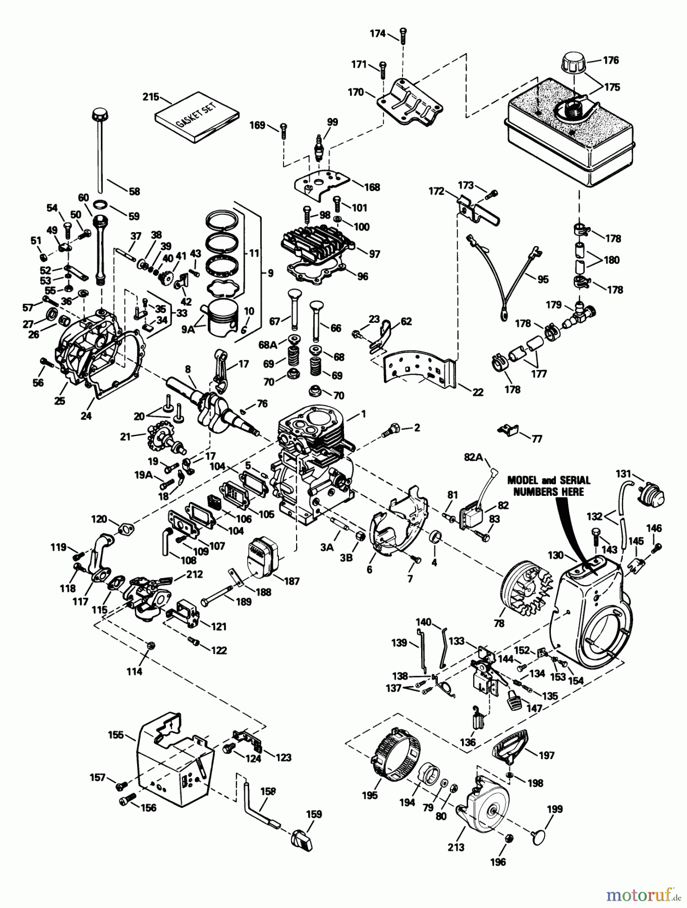  Toro Neu Snow Blowers/Snow Throwers Seite 1 38540 (824) - Toro 824 Power Shift Snowthrower, 1993 (3900001-3999999) ENGINE TECUMSEH MODEL NO. HM80-155337P