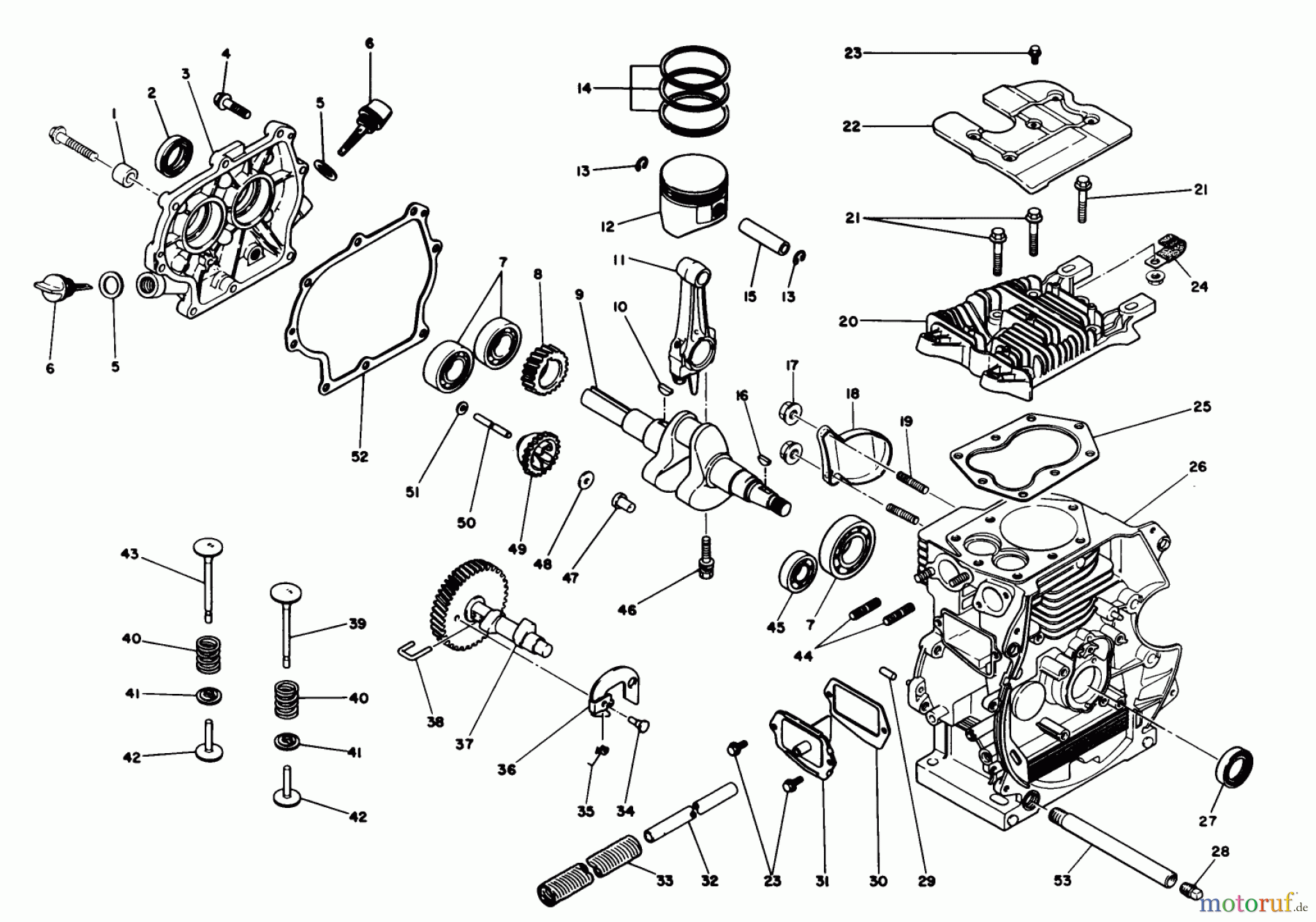  Toro Neu Snow Blowers/Snow Throwers Seite 1 38545 (828) - Toro 828 Power Shift Snowthrower, 1989 (9000001-9999999) ENGINE NO. 68-8290 CRANKCASE ASSEMBLY (SERIAL NO. 9000331 & UP)
