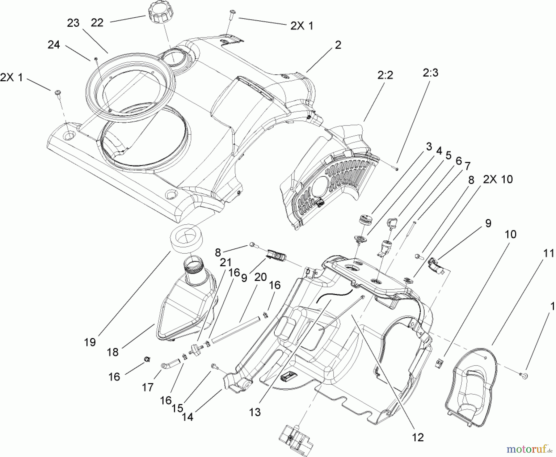  Toro Neu Snow Blowers/Snow Throwers Seite 1 38584 - Toro Power Clear Snowthrower, 2009 (290000001-290999999) SHROUD AND CONTROL PANEL ASSEMBLY