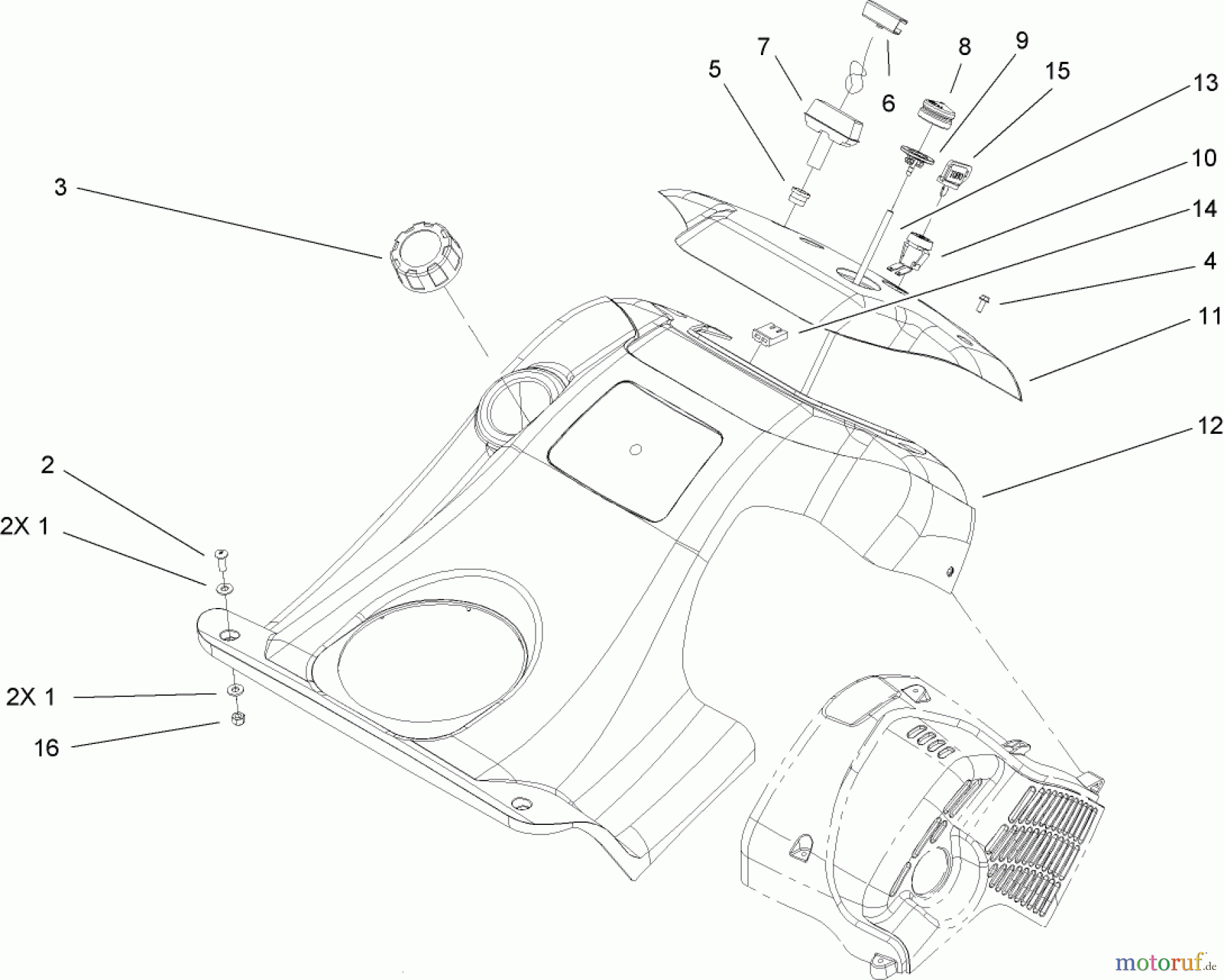  Toro Neu Snow Blowers/Snow Throwers Seite 2 38602 - Toro Snow Commander Snowthrower, 2007 (270000001-270999999) SHROUD, CONTROL PANEL AND MUFFLER SHIELD ASSEMBLY