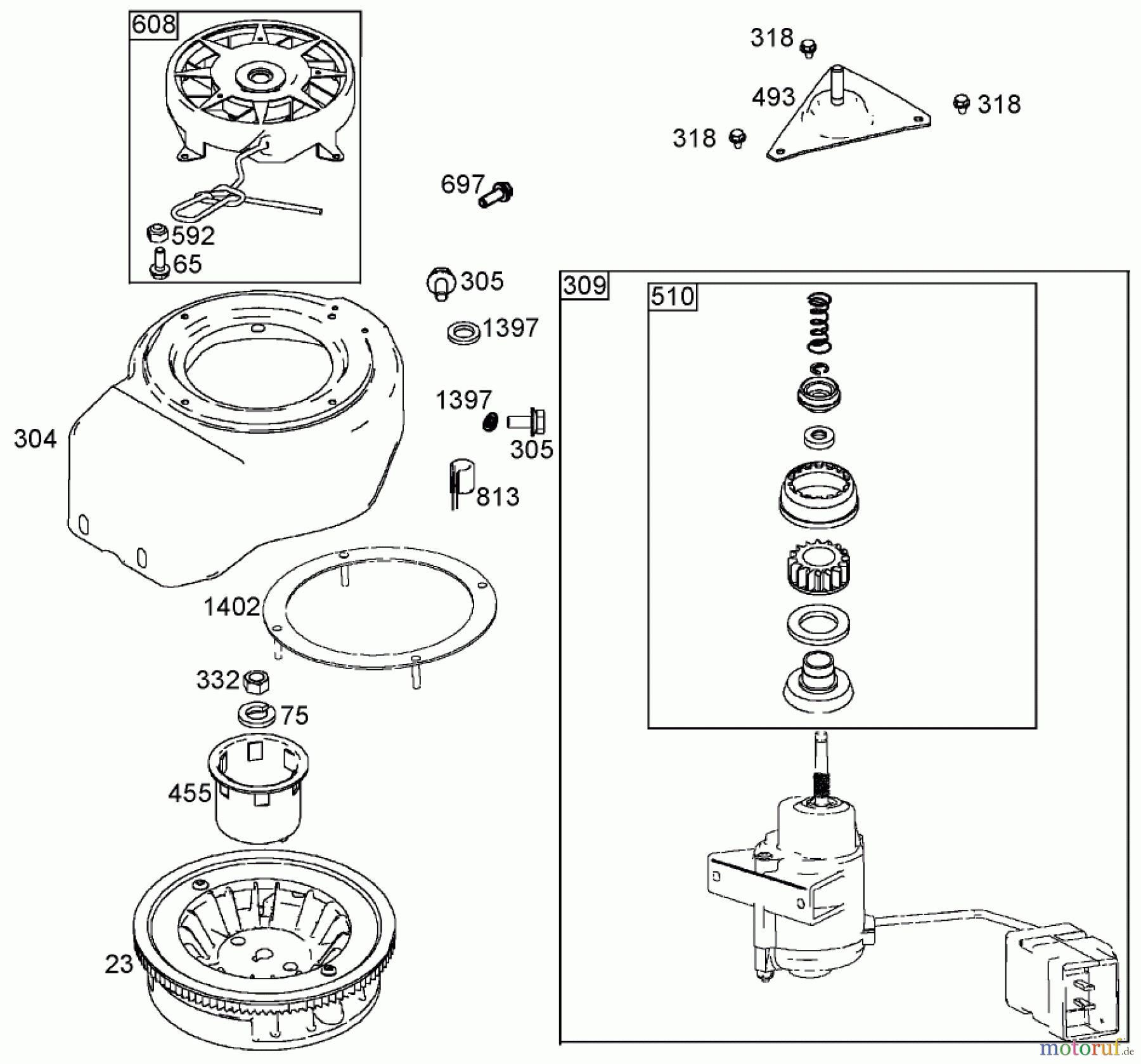  Toro Neu Snow Blowers/Snow Throwers Seite 2 38610 (6000) - Toro Power Max 6000 Snowthrower, 2007 (270000001-270999999) FLYWHEEL, BLOWER HOUSING, AND STARTER ASSEMBLIES BRIGGS AND STRATTON 084333-0197-E1