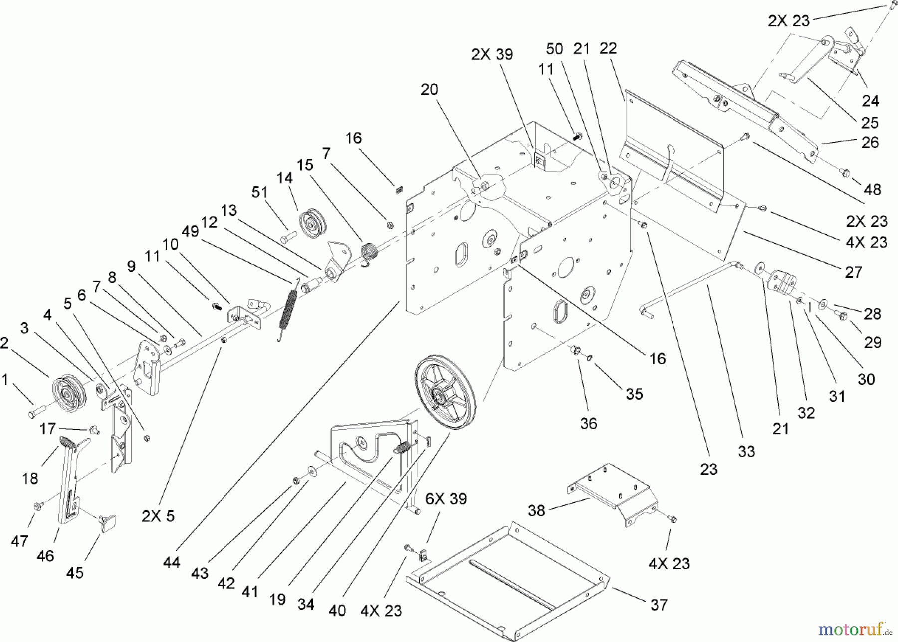  Toro Neu Snow Blowers/Snow Throwers Seite 2 38610 (6000) - Toro Power Max 6000 Snowthrower, 2007 (270000001-270999999) FRAME ASSEMBLY