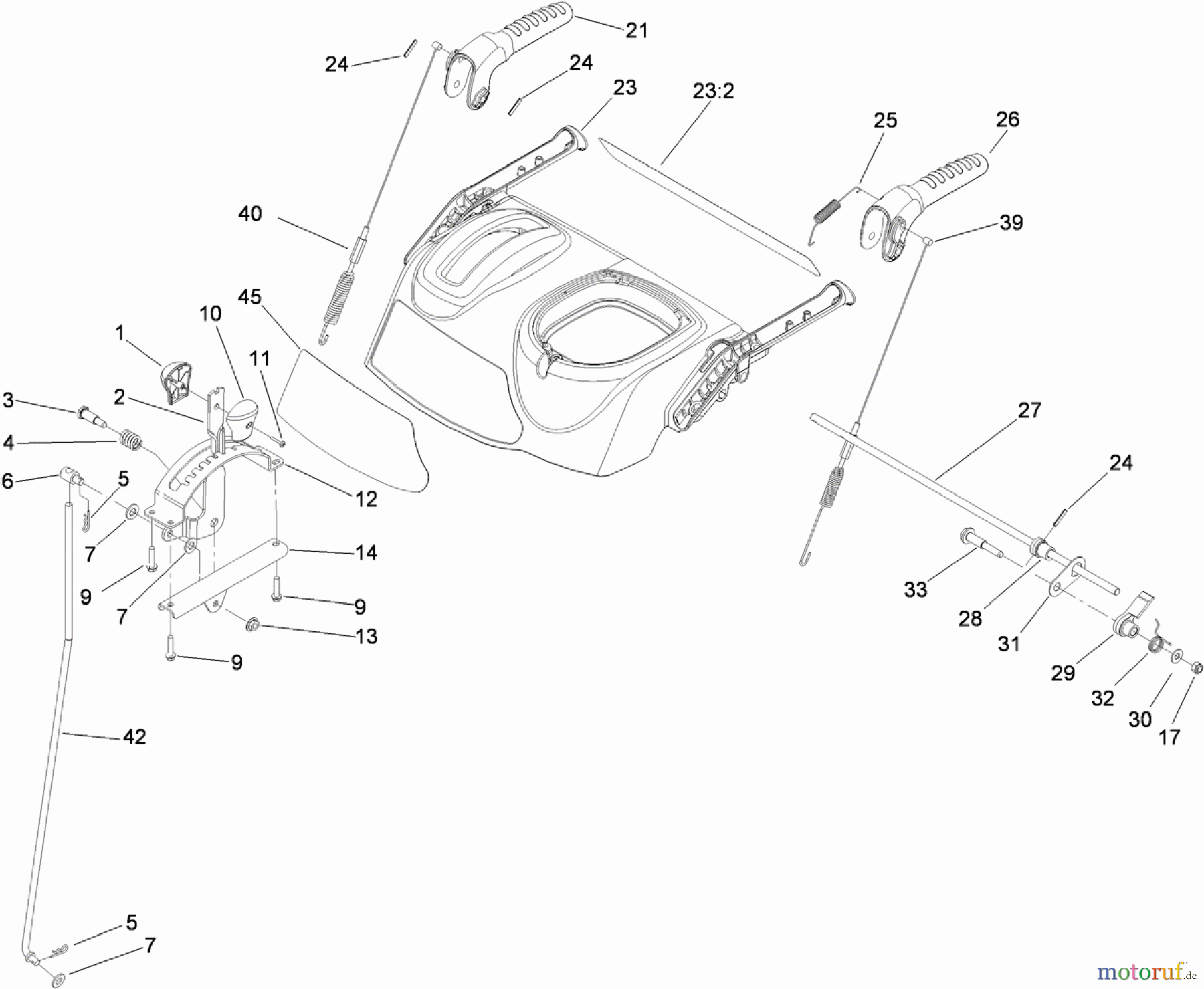  Toro Neu Snow Blowers/Snow Throwers Seite 2 38614 (726 OE) - Toro Power Max 726 OE Snowthrower, 2012 (SN 312000001-312011919) CONTROL ASSEMBLY
