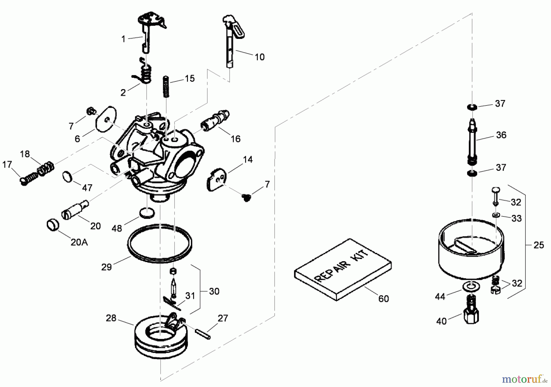 Toro Neu Snow Blowers/Snow Throwers Seite 2 38620 (826 LE) - Toro Power Max 826 LE Snowthrower, 2005 (250010001-250999999) CARBURETOR ASSEMBLY NO. 640349 TECUMSEH LH318SA-156562H