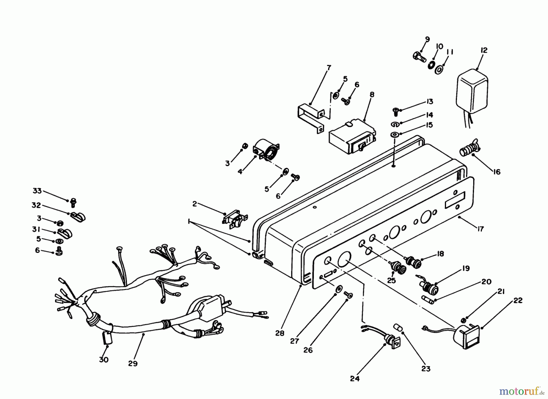  Toro Neu Generators 62012 (T1200) - Toro Generator, T1200, 1984 (4000001-4999999) CONTROL PANEL ASSEMBLY