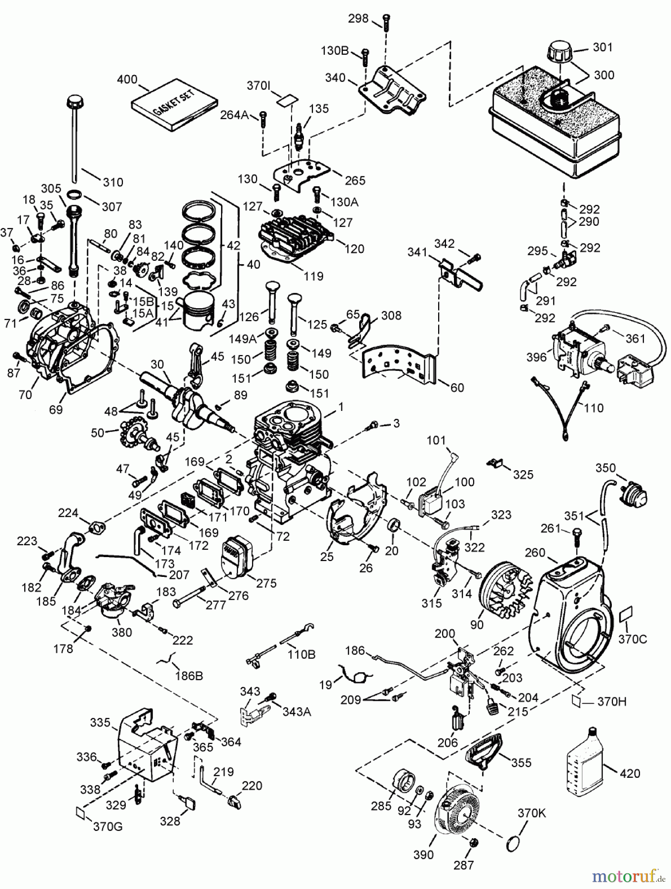  Toro Neu Snow Blowers/Snow Throwers Seite 2 38622 (826 LE) - Toro Power Max 826 LE Snowthrower, 2006 (260000001-260999999) ENGINE ASSEMBLY NO. 2 TECUMSEH LH318SA-156563H