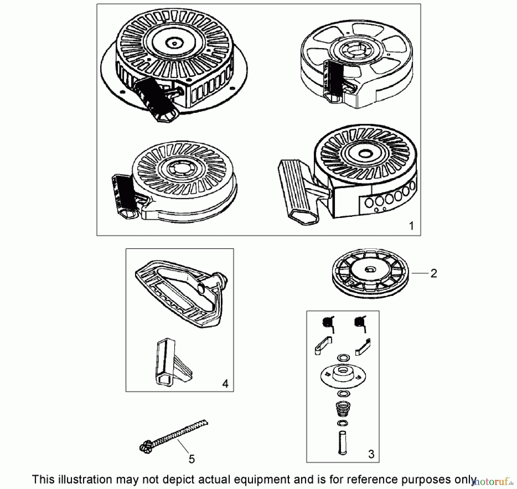  Toro Neu Snow Blowers/Snow Throwers Seite 2 38622 (826 LE) - Toro Power Max 826 LE Snowthrower, 2006 (260000001-260999999) RECOIL STARTER NO. 590733 (OPTIONAL) TECUMSEH LH318SA-156563H