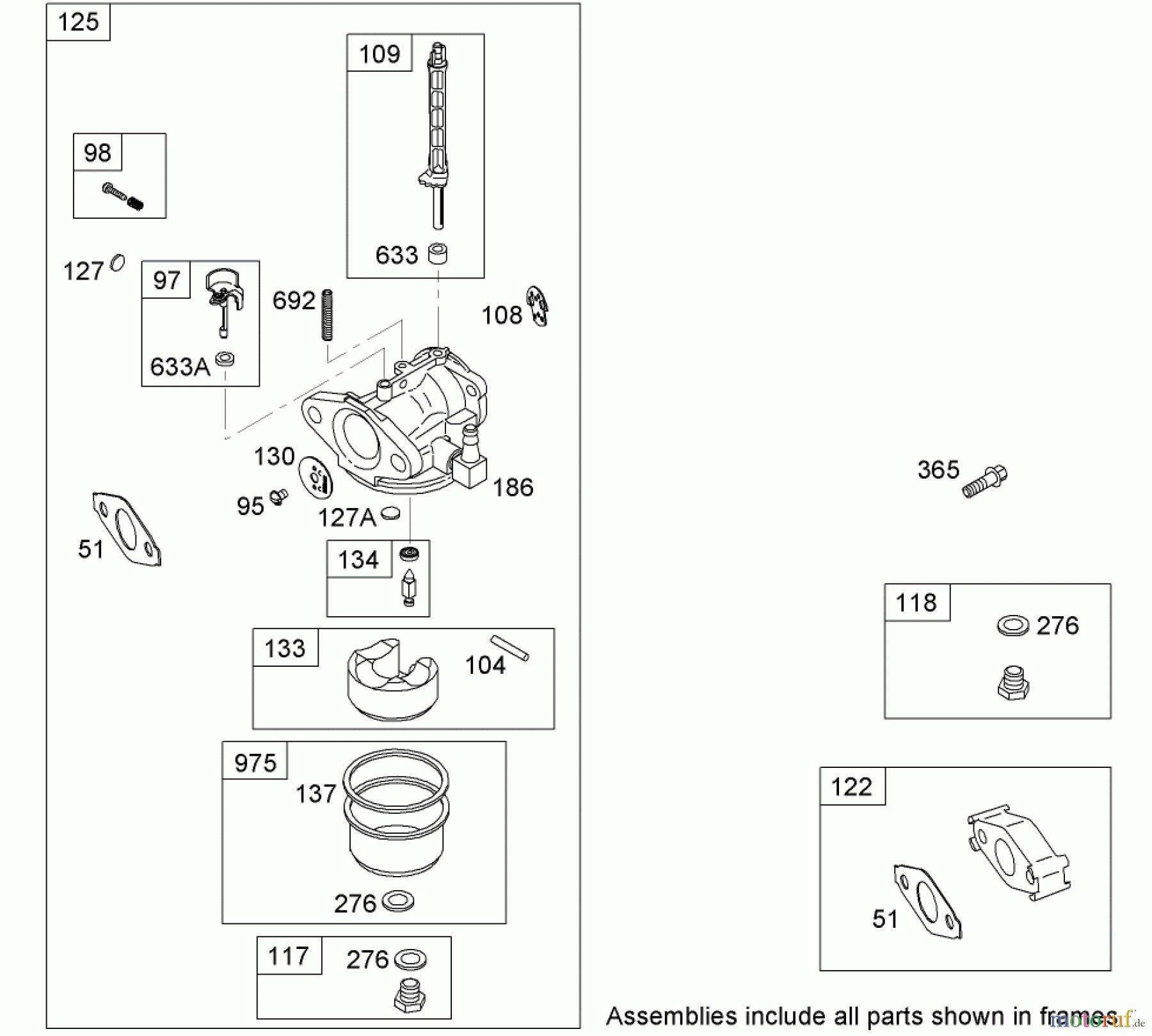  Toro Neu Snow Blowers/Snow Throwers Seite 2 38629 (826 OE) - Toro Power Max 826 OE Snowthrower, 2008 (280000001-280999999) CARBURETOR ASSEMBLY BRIGGS AND STRATTON 15D104-0112-E1