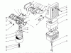 Toro 62012 (T1200) - Generator, T1200, 1986 (6000001-6999999) Listas de piezas de repuesto y dibujos AIR CLEANER-CARBURETOR ASSEMBLY