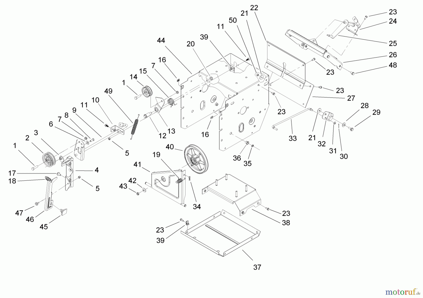  Toro Neu Snow Blowers/Snow Throwers Seite 2 38635 (828 LE) - Toro Power Max 828 LE Snowthrower, 2005 (250000001-250999999) FRAME ASSEMBLY