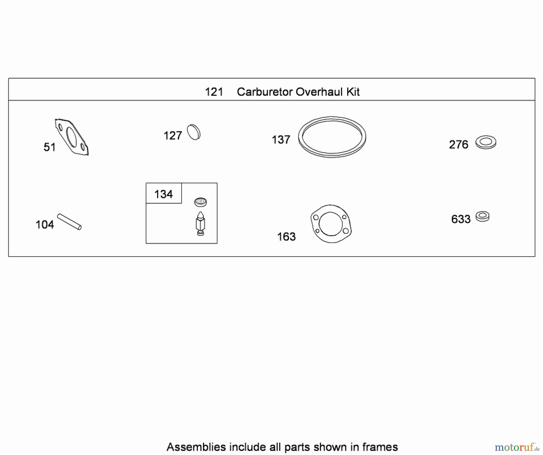 Toro Neu Snow Blowers/Snow Throwers Seite 2 38637C (828 OXE) - Toro Power Max 828 OXE Snowthrower, 2009 (290000001-290999999) CARBURETOR OVERHAUL KIT BRIGGS AND STRATTON 15D104-0113-E8