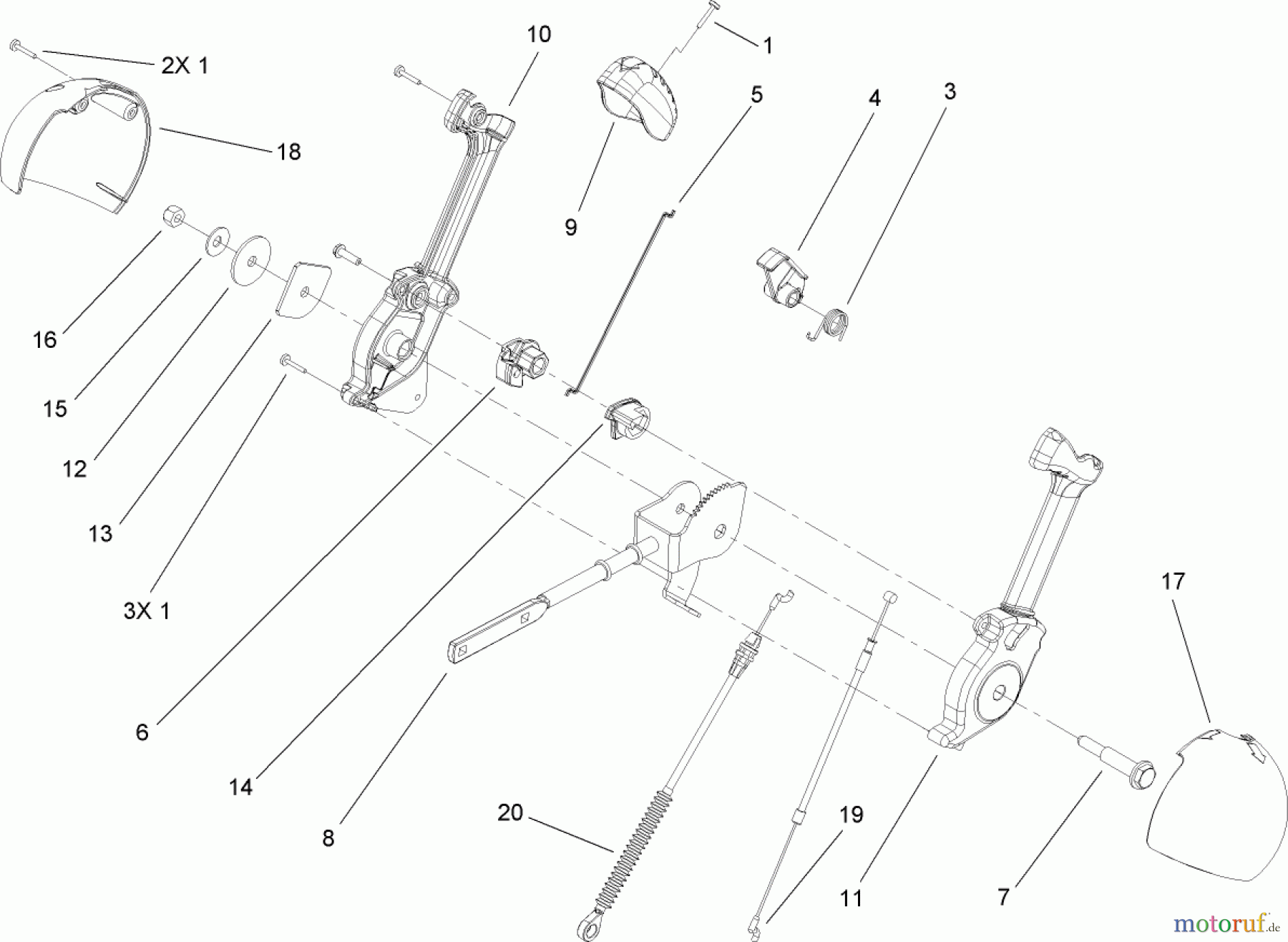  Toro Neu Snow Blowers/Snow Throwers Seite 2 38639C (828 OE) - Toro Power Max 828 OE Snowthrower, 2009 (290000001-290999999) LEVER CHUTE CONTROL ASSEMBLY