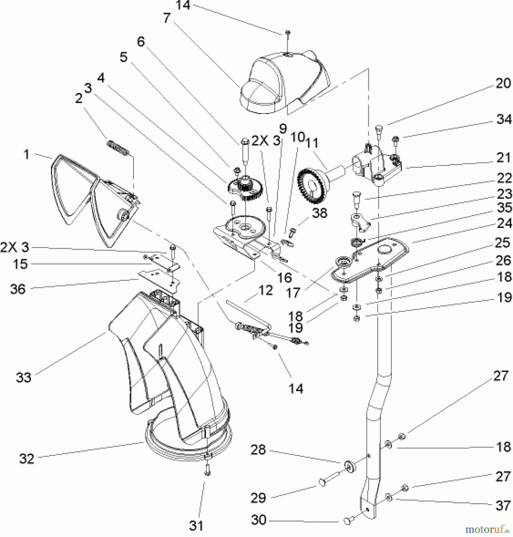  Toro Neu Snow Blowers/Snow Throwers Seite 2 38640 (1028 LXE) - Toro Power Max 1028 LXE Snowthrower, 2005 (250010001-250999999) CHUTE ASSEMBLY
