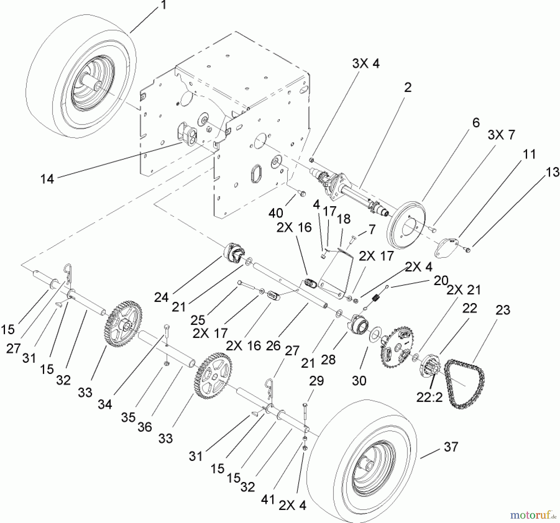  Toro Neu Snow Blowers/Snow Throwers Seite 2 38650 (1128 OXE) - Toro Power Max 1128 OXE Snowthrower, 2005 (250010001-250999999) WHEEL CLUTCH ASSEMBLY
