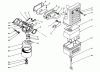 Toro 62025 (T2500) - Generator, T2500, 1983 (3000001-3999999) Listas de piezas de repuesto y dibujos AIR CLEANER & CARBURETOR ASSEMBLY