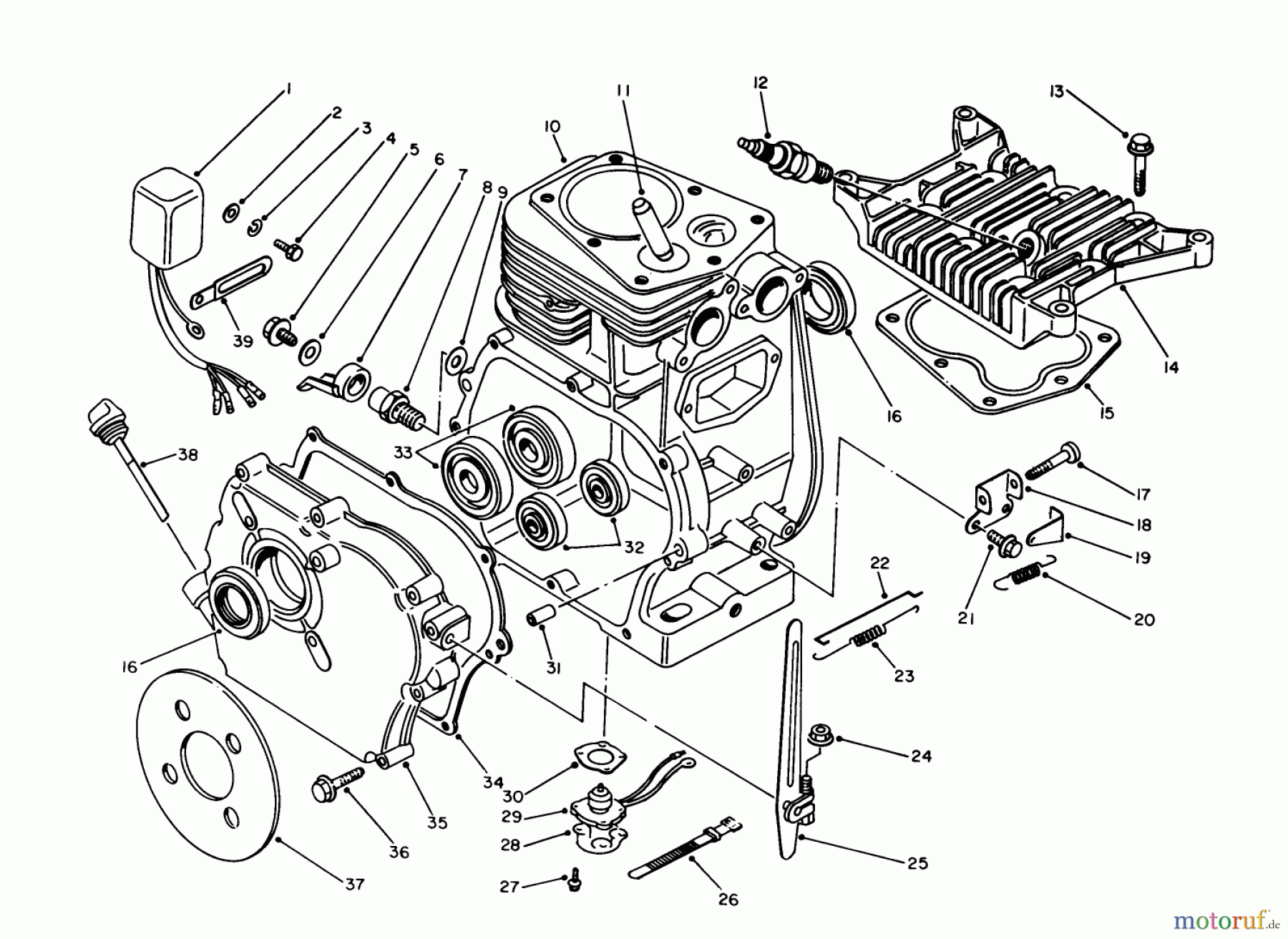  Toro Neu Generators 62027 (T2500D) - Toro Generator, T2500D, 1984 (4000001-4999999) ENGINE ASSEMBLY