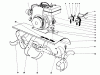 Toro 58235 - 26" Tiller, 1975 (5000001-5999999) Ersatzteile TINE AND ENGINE ASSEMBLY