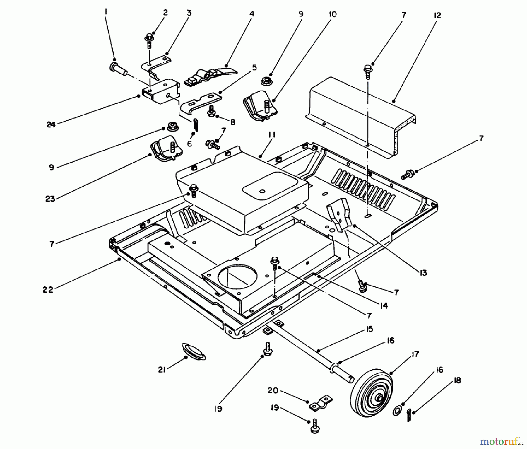  Toro Neu Generators 62040 (T4000D) - Toro Generator, T4000D, 1988 (8000001-8999999) FRAME ASSEMBLY