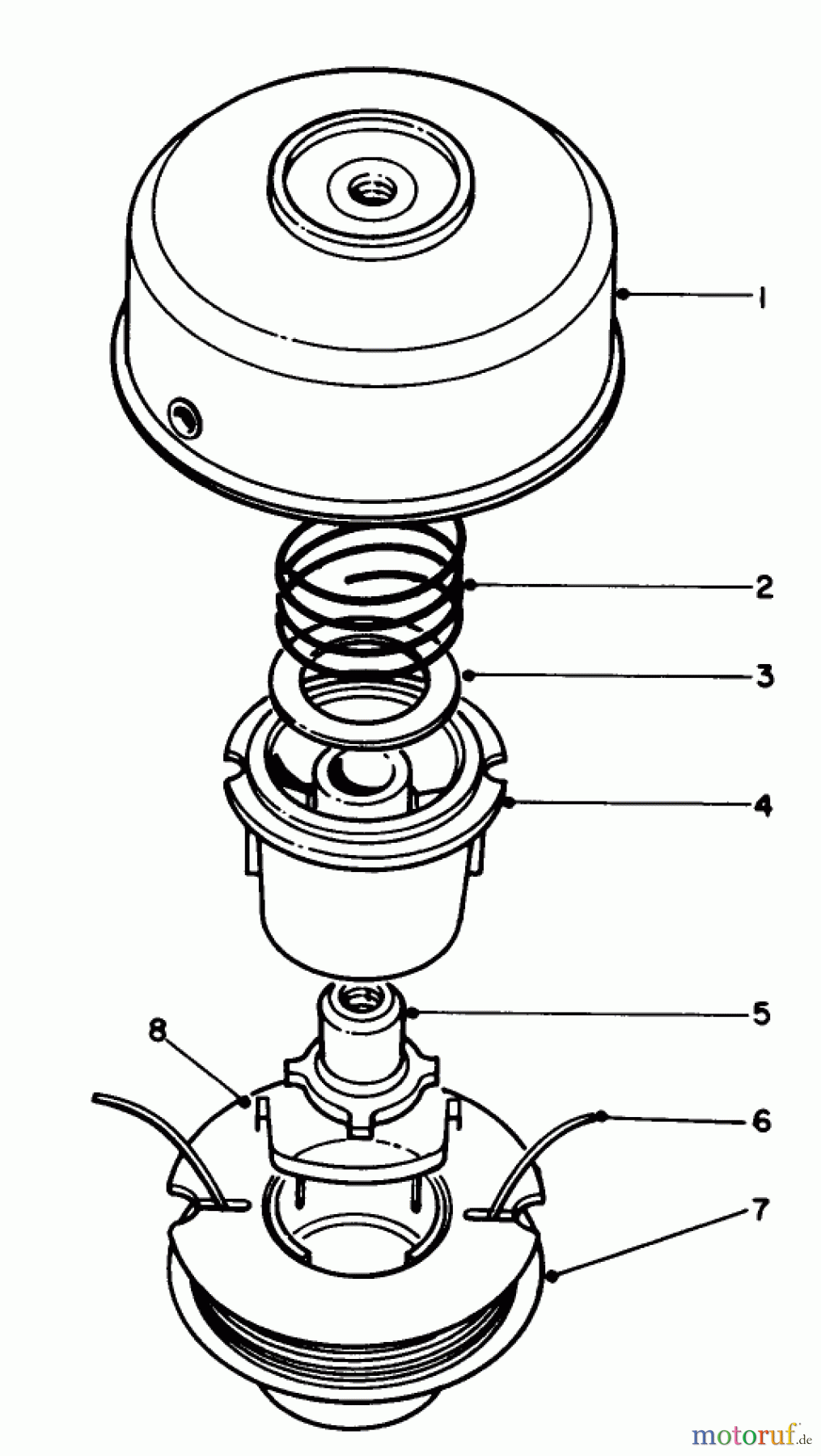  Toro Neu Trimmers, String/Brush 51645 (TC 5000) - Toro TC 5000 Gas Trimmer, 1987 (7000001-7999999) DUAL LINE TAP & TRIM HEAD NO. 46-2800 (OPTIONAL)
