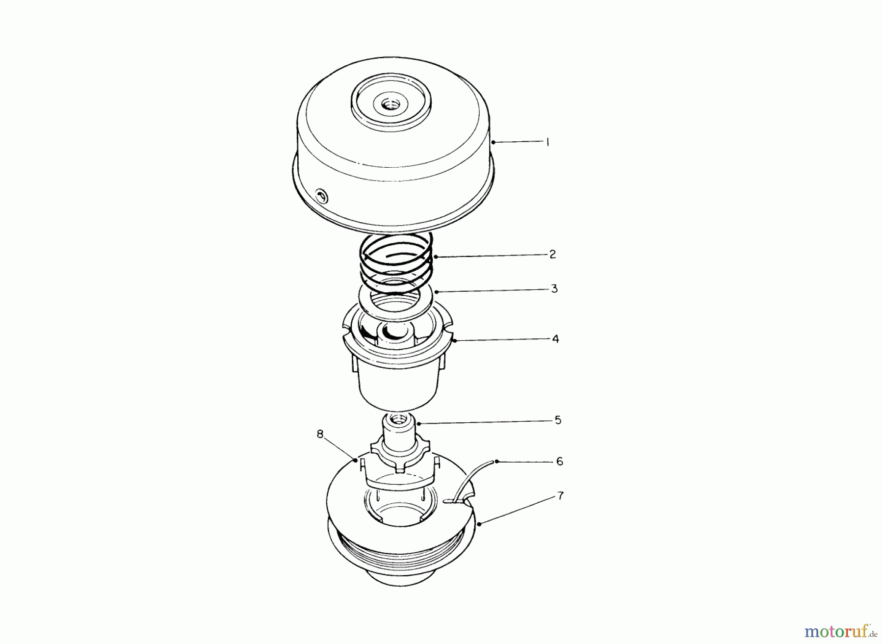 Toro Neu Trimmers, String/Brush 51675 (TC 5010) - Toro TC 5010 Gas Trimmer, 1991 (1000001-1999999) SINGLE LINE BUMP & FEED CUTTER HEAD