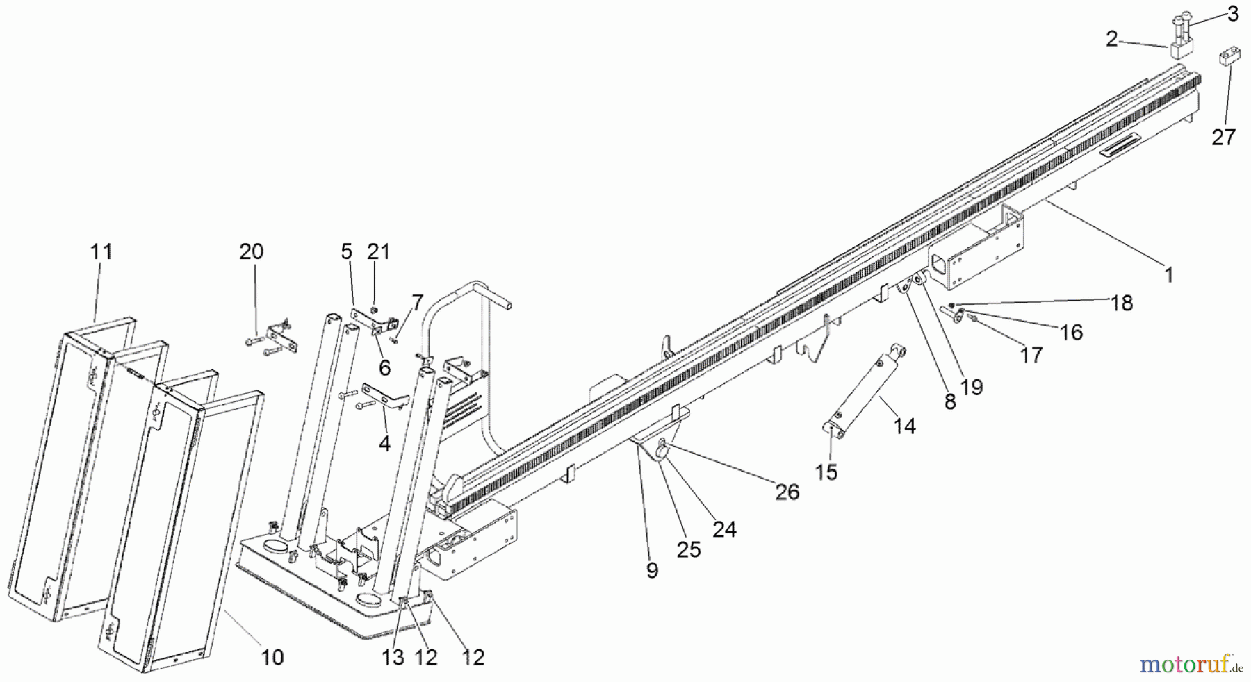  Zubehör DD2024 - Toro EarthPro Directional Drill (2007) THRUST FRAME MACHINES WITH SERIAL NUMBERS DD202480124 AND PRIOR