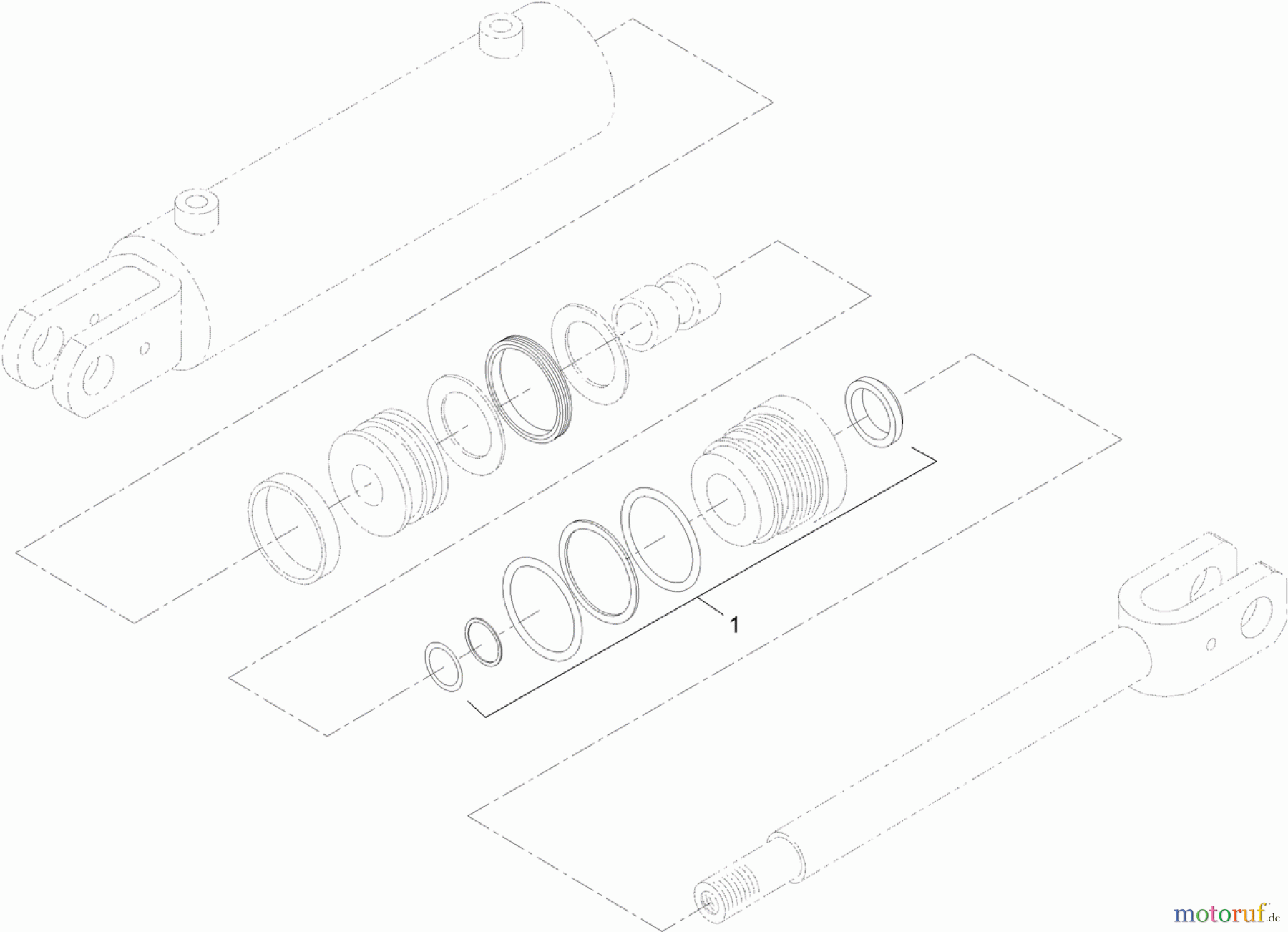 Compact Utility Loaders 22337CP - Toro Dingo 320-D Compact Utility Loader (SN: 314000001 - 314999999) (2014) HYDRAULIC CYLINDER ASSEMBLY NO. 117-1834