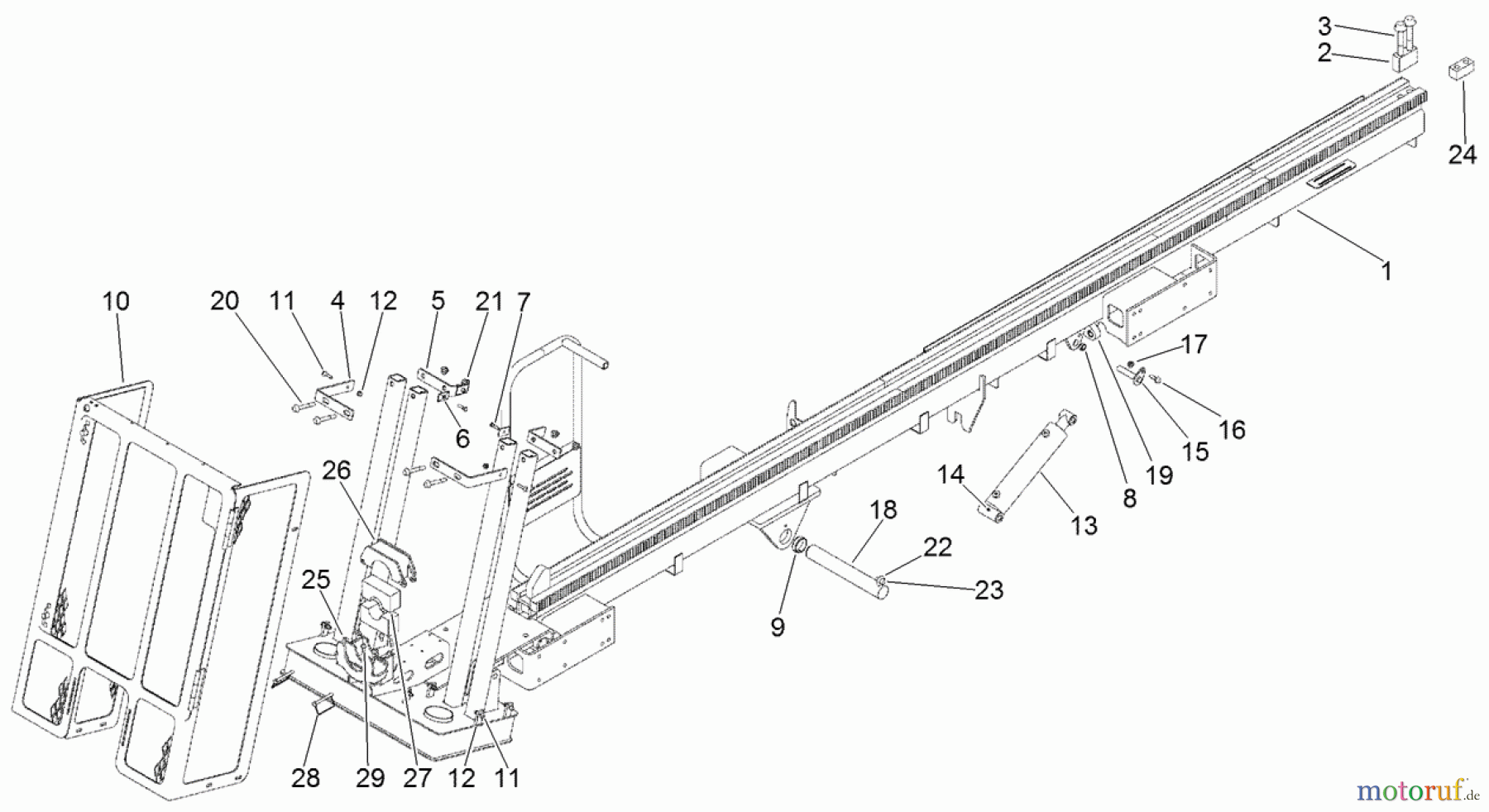  Zubehör DD2024C - Toro EarthPro Directional Drill Tier 4i (2013) THRUST FRAME MACHINES WITH SERIAL NUMBERS DD202480125 AND AFTER
