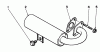Kantenschneider 58410 - Toro 2 hp Edger (SN: 6000001 - 6999999) (1986) Ersatzteile MUFFLER ASSEMBLY