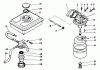 Kantenschneider 58430 - Toro 3.5 hp Edger (SN: 6000001 - 6999999) (1986) Ersatzteile FUEL TANK & CARBURETOR ASSEMBLY