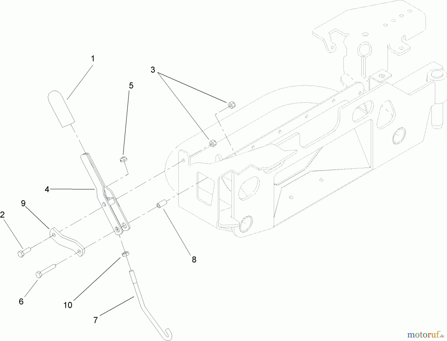  Rasenmäher Zubehör 108-4101 - Toro Latch Kit, Twin and Triple Soft Baggers for Z200 and Z500 Series Z Master Riding Mowers LATCH ASSEMBLY