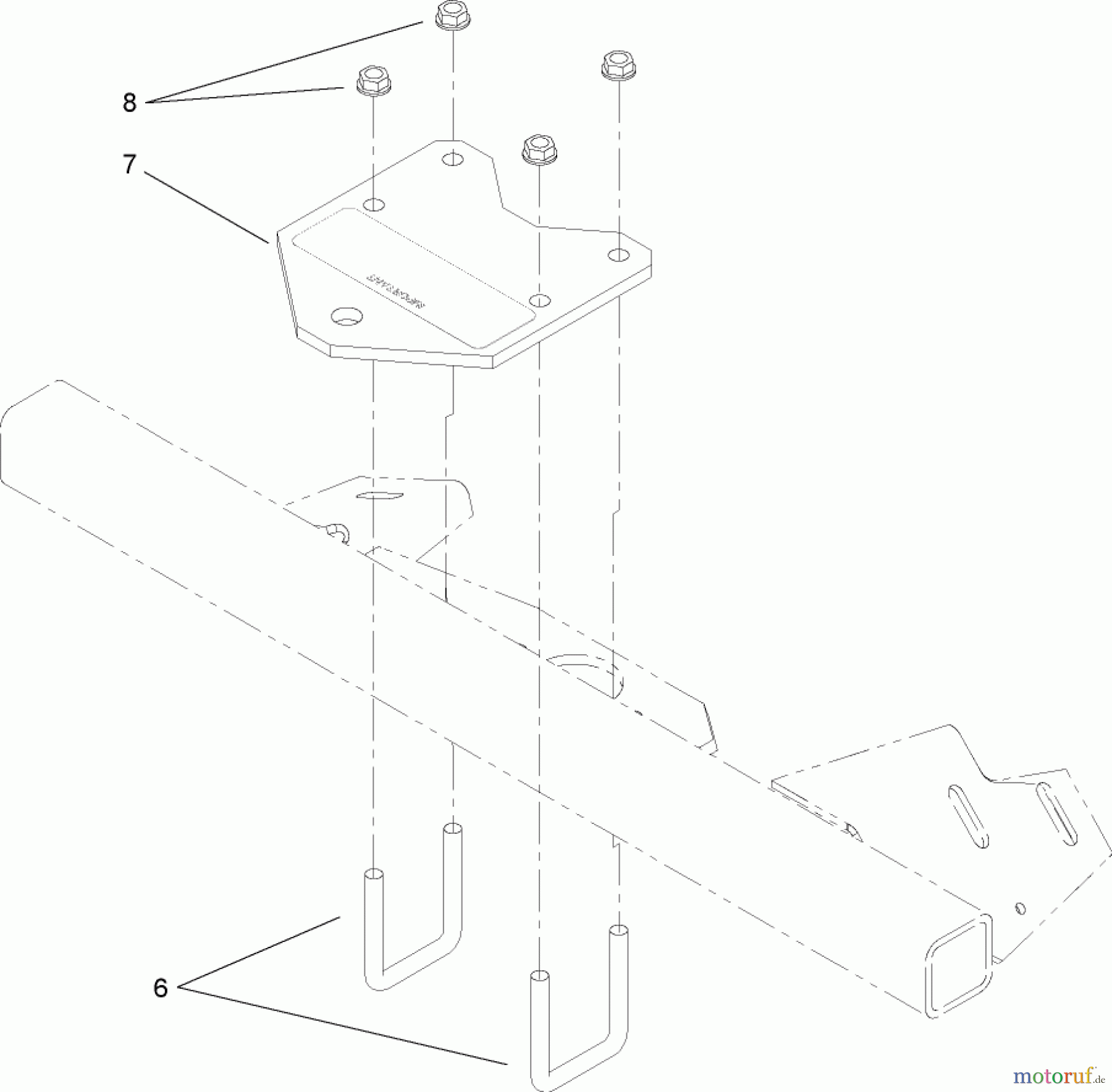  Rasenmäher Zubehör 110-0444 - Toro Hitch Kit, Z590-D Series Z Master Riding Mower HITCH ASSEMBLY