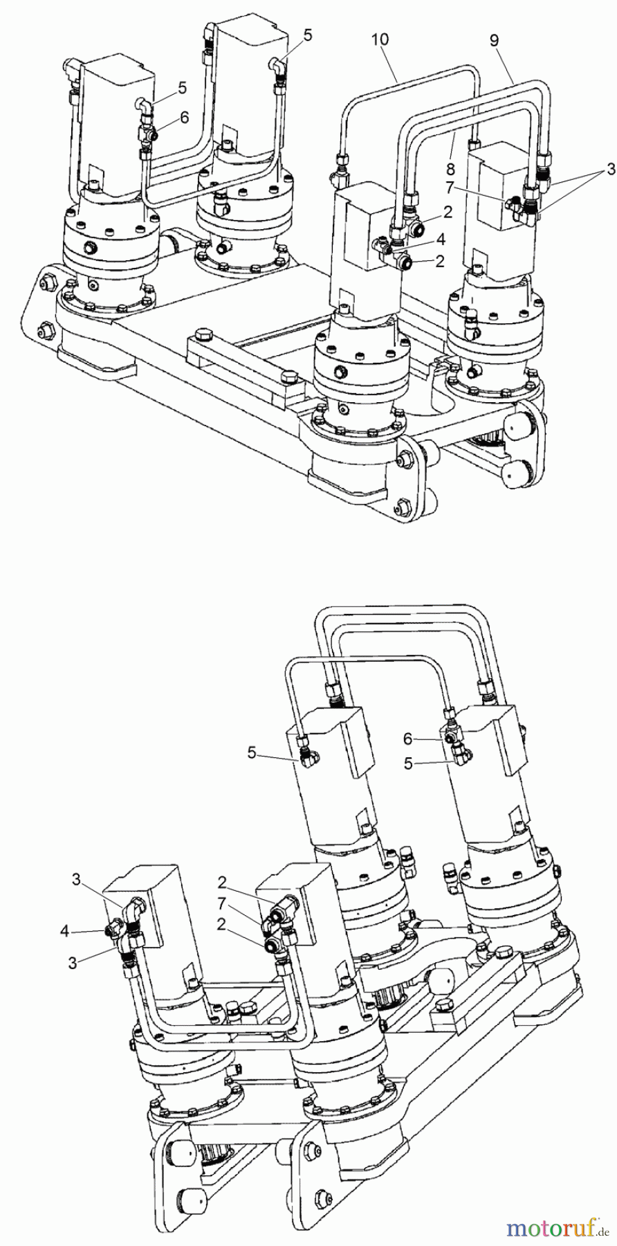  Zubehör DD4045 - Toro EarthPro Directional Drill (2009) HYDRAULIC MOTOR FITTING KIT