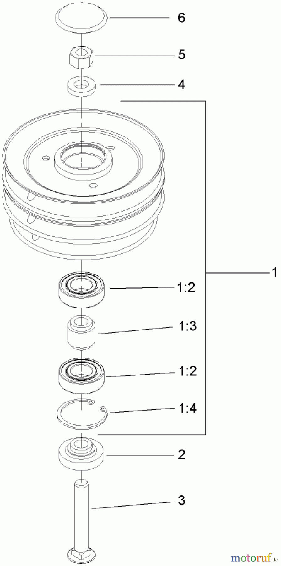 Rasenmäher Zubehör 114-0207 - Toro Rear Pulley Service Kit, 62
