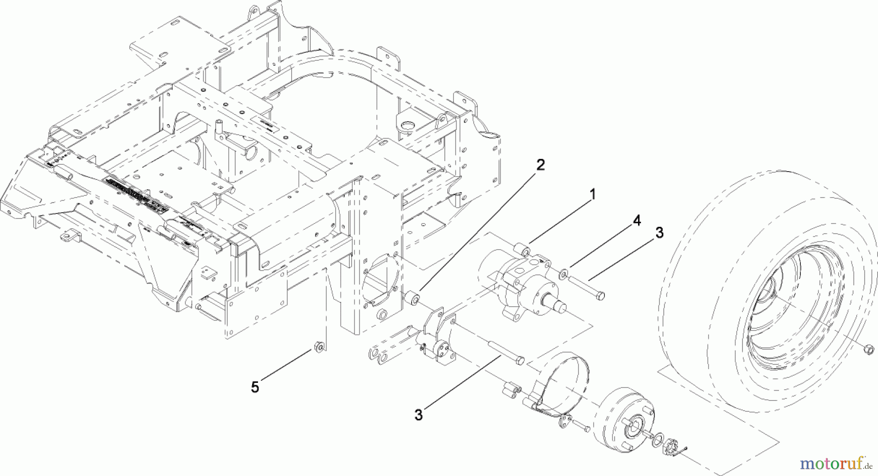  Rasenmäher Zubehör 114-1183 - Toro Wheel Spacer Kit, Z Master Mower with 52