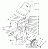 Rasenmäher Zubehör 30123 - Toro Deluxe Sulky (SN: 990001 - 999999) (1999) Ersatzteile SEAT AND WHEEL ASSEMBLY