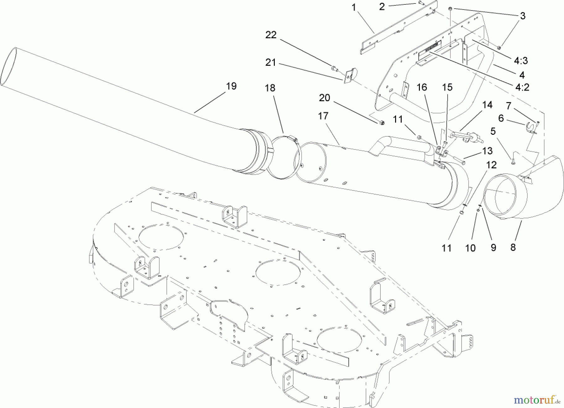 Rasenmäher Zubehör 78514 - Toro DFS Vac Collection System, Series Z Master Mowers (SN: 311000001 - 311999999) (2011) TUBE ASSEMBLY