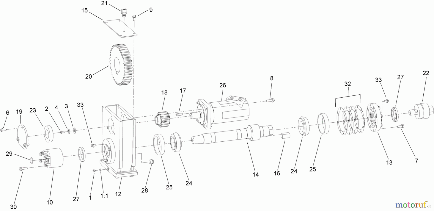  Zubehör 23800 - Toro 2024 Directional Drill (SN: 314000001 - 314999999) (2014) ROTARY HYDRAULIC ASSEMBLY NO. 125-4512
