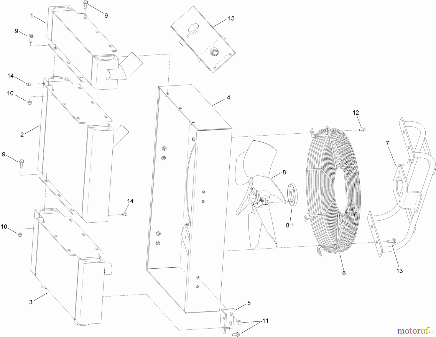  Zubehör 23823 - Toro 4045 Directional Drill with Cab (SN: 314000001 - 314999999) (2014) COOLER ASSEMBLY NO. AU129520