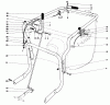 Laubbläser / Laubsauger 62912 - Toro 5 hp Lawn Vacuum (SN: 5000001 - 5999999) (1975) Ersatzteile CONTROLS AND HANDLE ASSEMBLY (MODEL 62923)